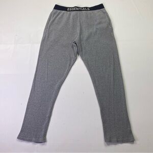 FOG Essentials Mens Medium Gray Thermal Waffle Knit Lounge Pants